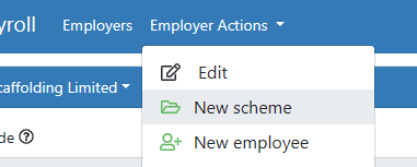 New employer scheme