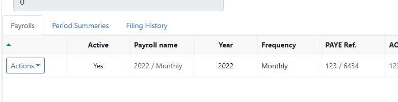 New payroll in grid